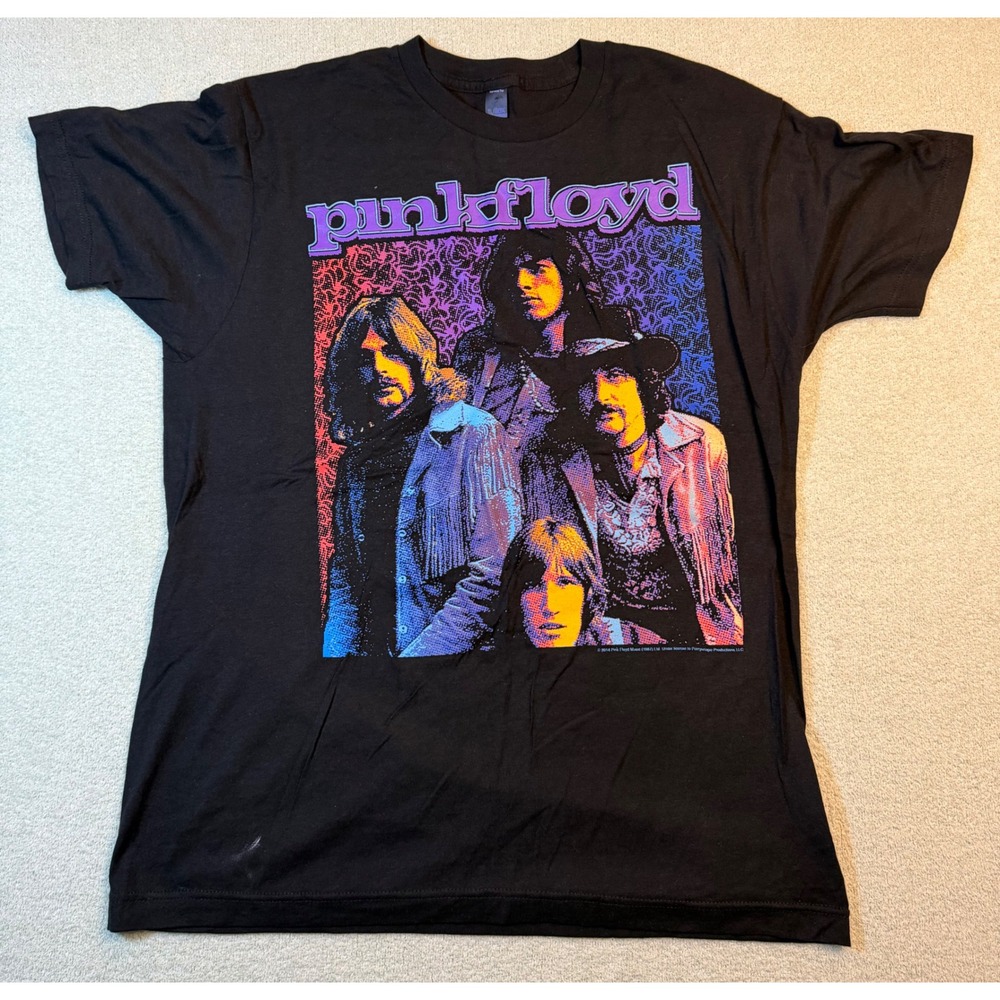 Pink Floyd Band Graphic T-Shirt Black Tultex Cotton Mens Large 2016 Psych Rock